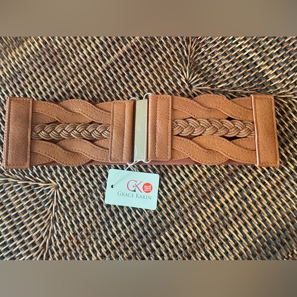Grace Karin Accessories - Grace Karin Carmel Color Stretch Belt NWT 3XL